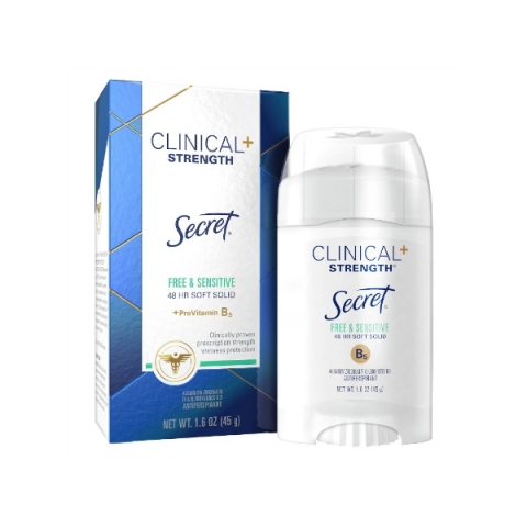 secret deodorant stick Clinical Strength free and sensitive 45g