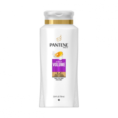 pantene sheer volume shampoo & conditioner 750ml