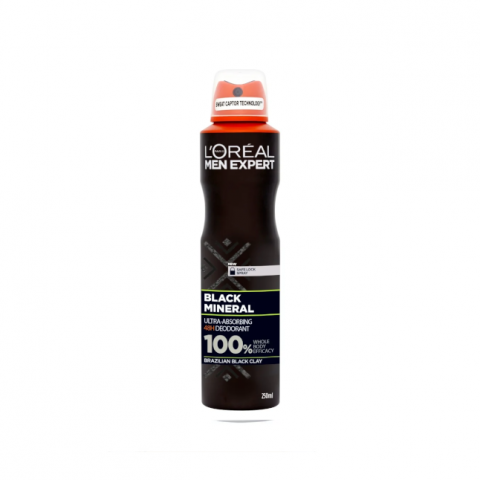L'Oréal Men Expert Deodorant black mineral 250ml