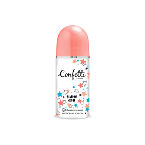 Confetti London deodorant roll on shine on 50ml