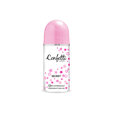 Confetti London deodorant roll on secret 50ml