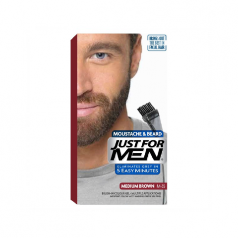just for men facial hair color medium brown m35