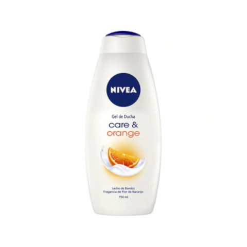 nivea shower gel care & orange 250ml
