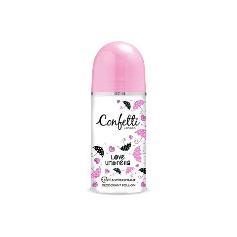 Confetti London deodorant roll on love umbrella 50ml